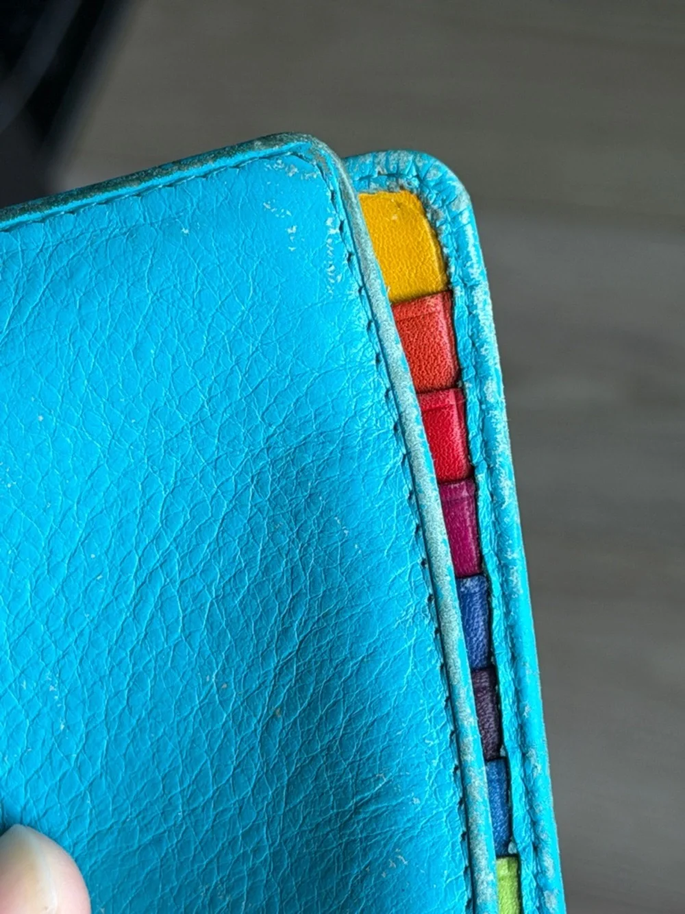Dallatti Leather Wallet Rainbow Card Slots - Picture 3 of 12